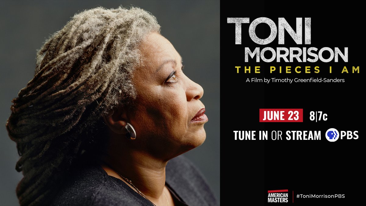 Don’t miss Toni Morrison: The Pieces I Am on @PBSAmerMasters tonight at 8/7c or stream it on pbs.org/tonimorrison #ToniMorrisonPBS #TrailblazersPBS #AmericanMastersPBS