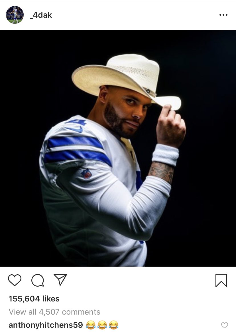 RapSheet's tweet photo. I THINK this is Dak Prescott’s statement after signing his exclusive franchise tag from the #Cowboys. Ahem, a fashion statement? https://t.co/UQ7YUfly0z