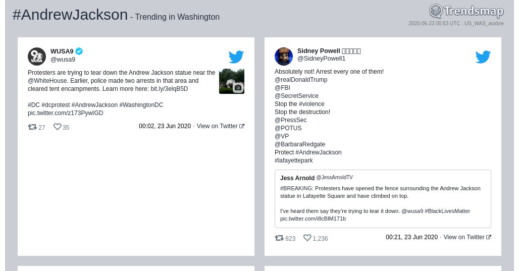 Trendsmap DC tweet media