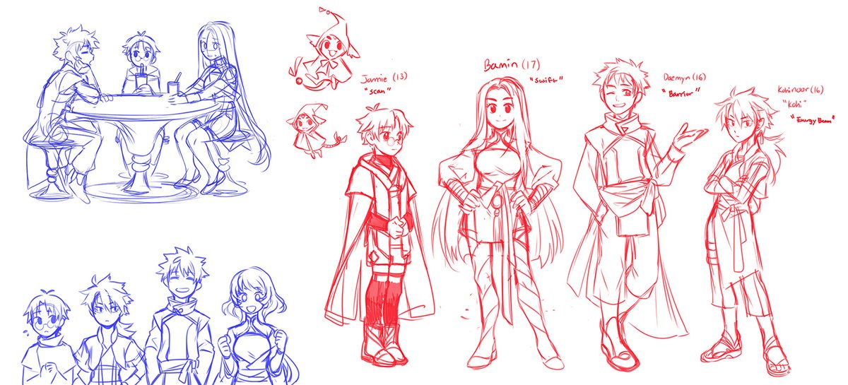 random oc doodles. some ocs new, some old. 