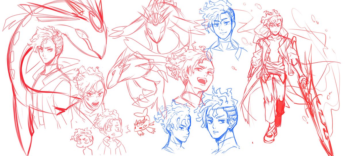 random oc doodles. some ocs new, some old. 