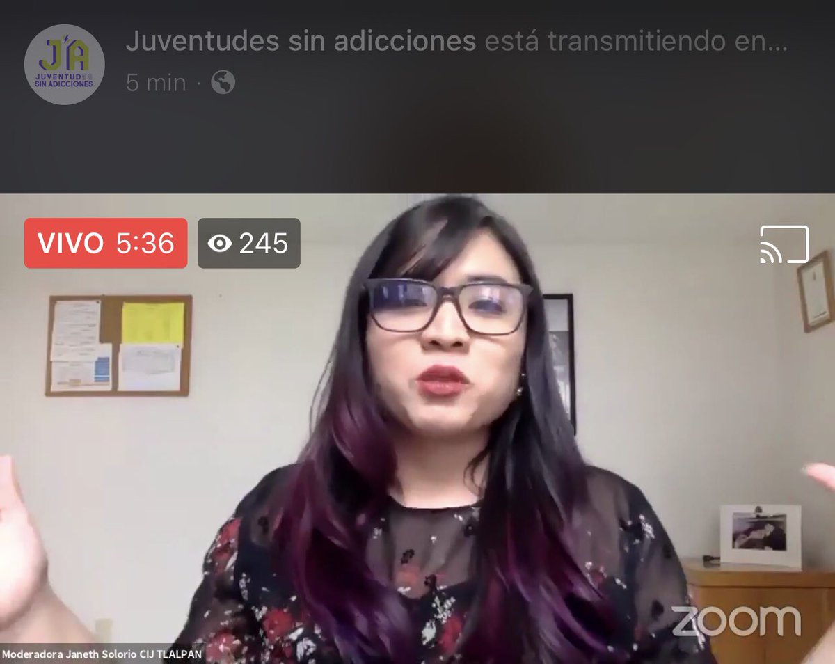 CIJ_Adicciones's tweet photo. 🔴 #Hoy | La directora de #CIJ, Dra. Carmen Fernández, dio un mensaje de bienvenida para celebrar la semana de #ForosJuveniles 🙋🏼‍♂️🙋🏻🙋🏽‍♀️, en el marco del “Día Internacional de la Lucha contra el Uso Indebido y el Tráfico Ilícito de Drogas”. 
#HablemosDeEmociones
#ForosJuvenilesCIJ https://t.co/vfZVKcfPYG