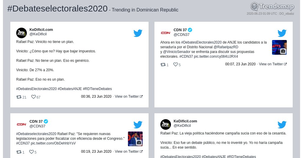 #debateselectorales2020 es ahora una tendencia en Dominican Republic

trendsmap.com/r/DO_xtbabz