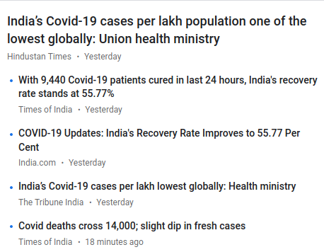 It is 92 days since the announcement of the India 'lock down'.An unchecked and utterly irresponsible media continues to broadcast fear. It has scare-mongered every single day.The true covid19 infection fatality rate is under 1% (deaths/infections).