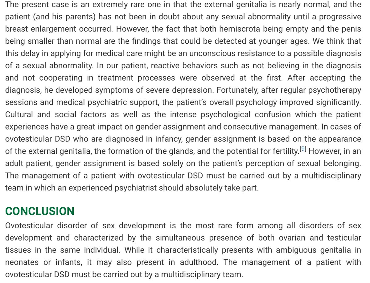 The reproductive organs are typically ambiguous and malformed and the rare subset of patients who are fertile are so as females, not as both sexes. Here’s to give you an idea of the complexity of such a scenario, in 46 XX patient