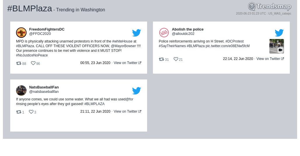 Trendsmap DC tweet media