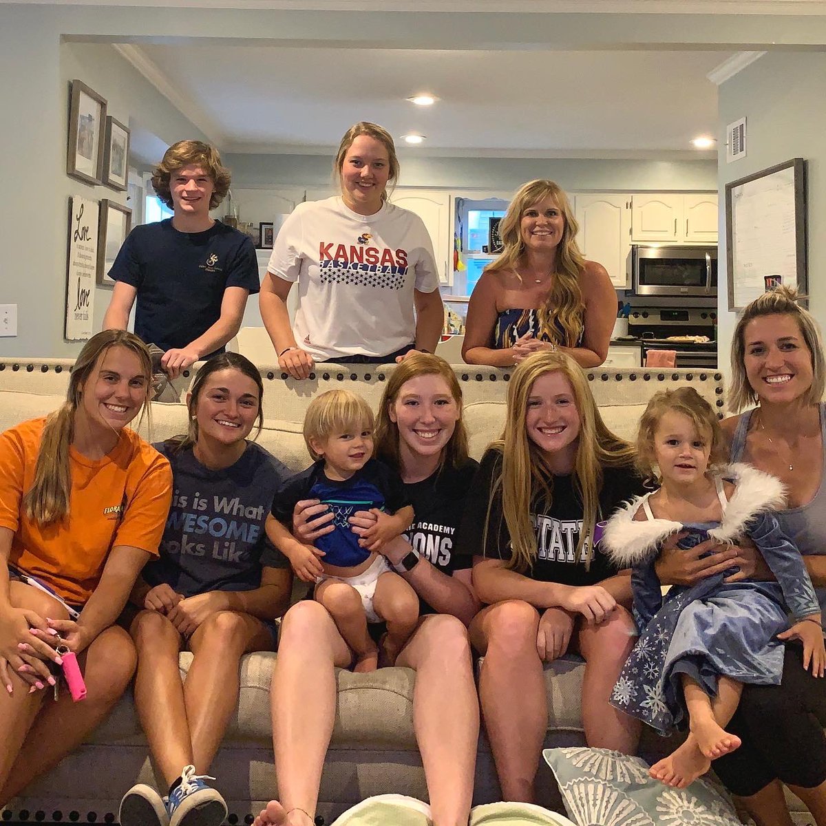 SammyPdise's tweet photo. If anyone wants to know why I coach, this is why. These people right here, my alumni (few missing). I love how they become part of my family &amp; I love how they love my kids as they do. I am so blessed to have each one of these young ladies in my life. Family forever. #happiness https://t.co/y3QGjRBTKS