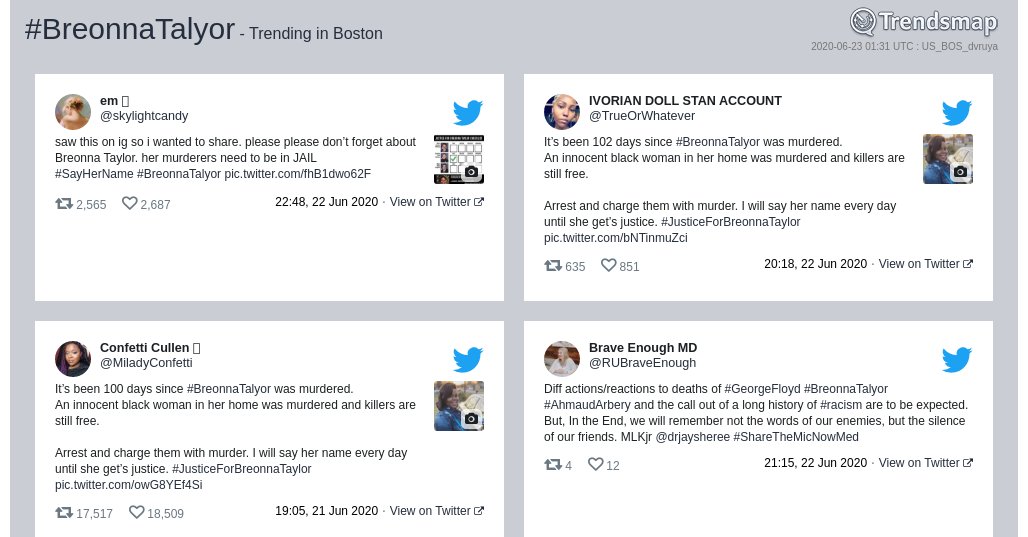 Trendsmap Boston tweet media