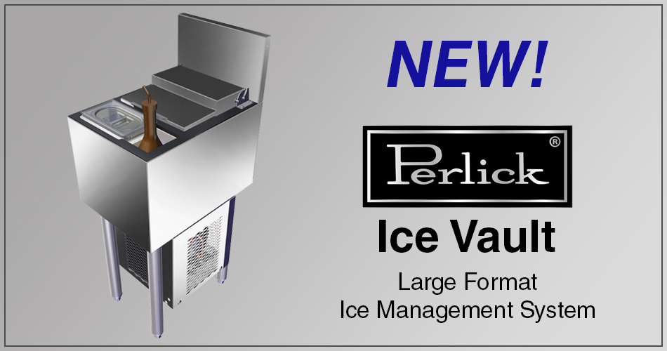 Perlick's tweet photo. Perlick’s® brand new Ice Vault designed by #TobinEllis helps bartenders increase efficiency while making craft cocktails. It allows the bartender to have craft ice as well as chilled juices, liqueurs, vermouths, large-format beers, & wine, all within reach https://t.co/Vwu1a7wRlt https://t.co/qtmOobSypV