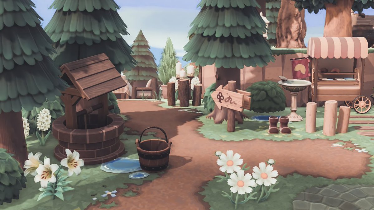 mineggie's tweet photo. 𝙡𝙚𝙩'𝙨 𝙜𝙚𝙩 𝙡𝙤𝙨𝙩 𝙞𝙣 𝙩𝙝𝙚 𝙬𝙤𝙤𝙙𝙨 🌳🍃

if u watched my tour vid on chase's youtube, this is where the carnival was. finally took it down and built this ✨ https://t.co/aqc3RuJS0v