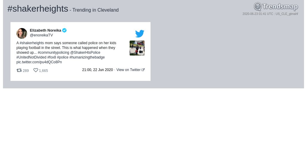 Trendsmap Cleveland tweet media