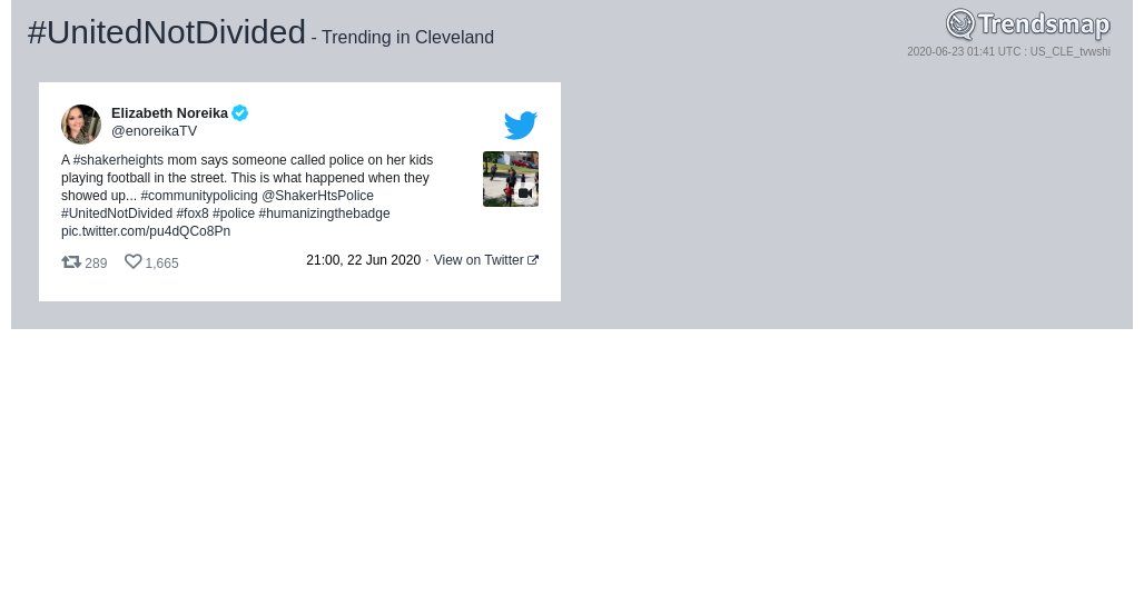 Trendsmap Cleveland tweet media