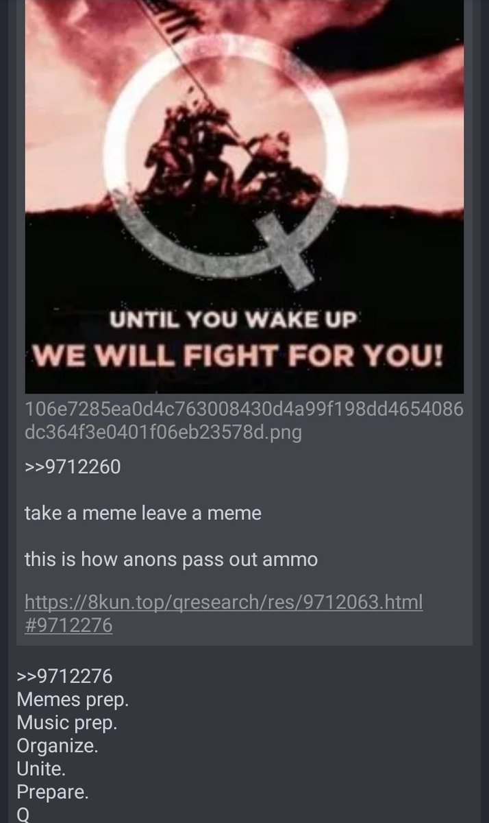 ApocalypseBar_B's tweet photo. #memesprep
#qanon #QArmy #WWG1WGA https://t.co/9AdL3h3QPS