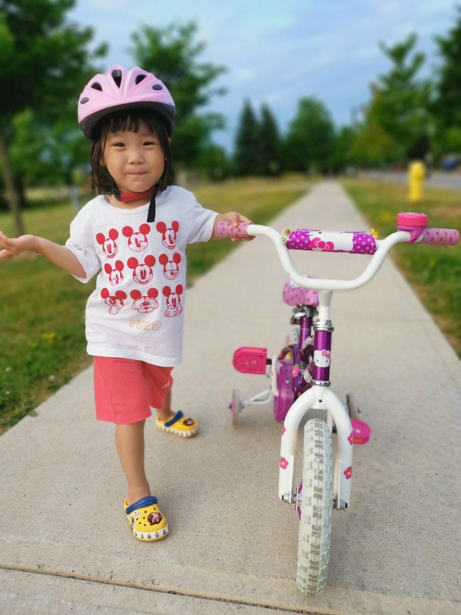 Her 1st bike in Canada