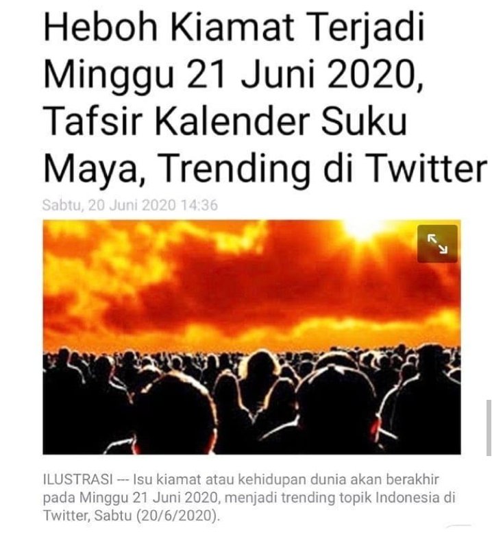 rusakangma's tweet photo. Kasihan kali Suku Maya, kiamat nya di cancel lagi wkwk https://t.co/vE4fhoDtd8