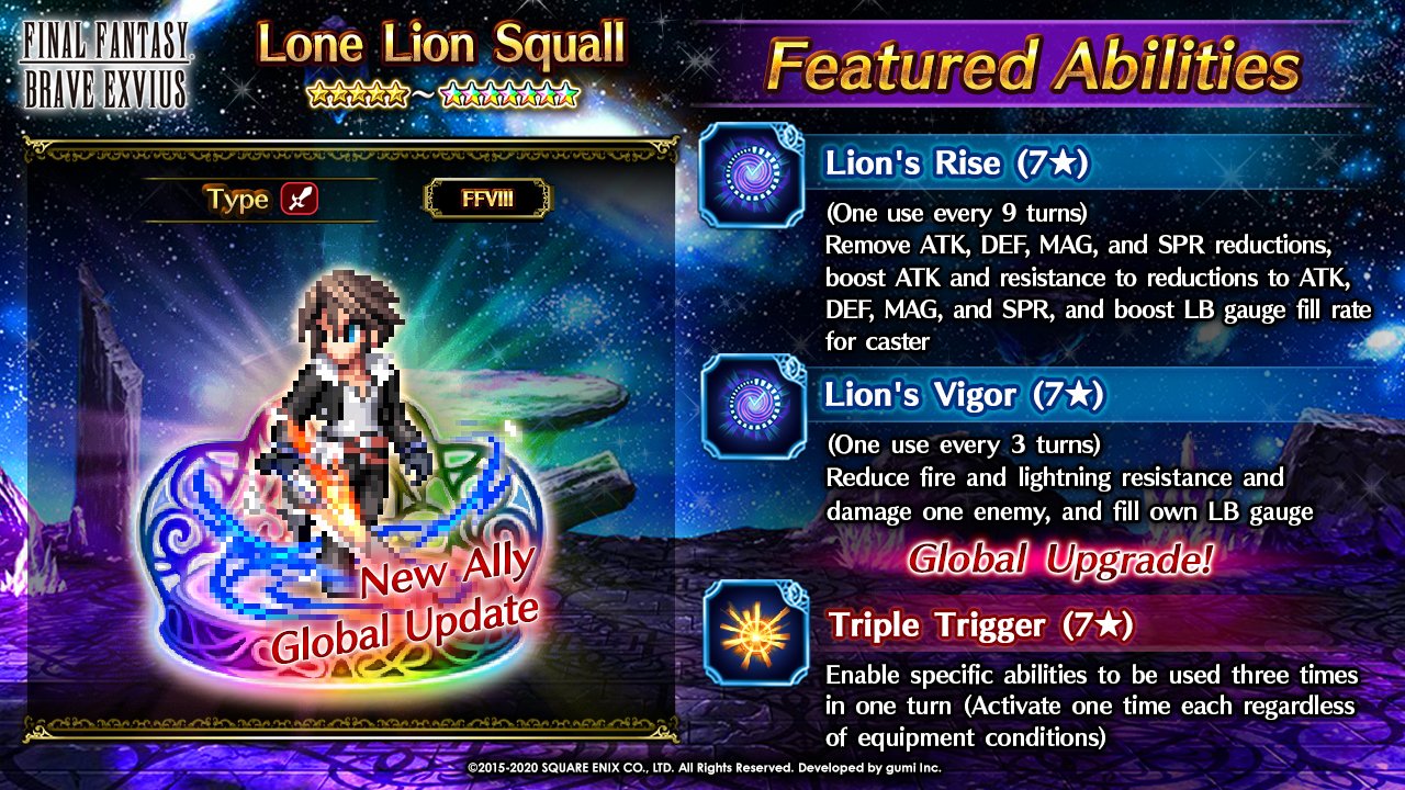 Final Fantasy Exvius Pe Twitter The Best Members Of Balamb Garden Are Here To Impress Lay Your Eyes On Lone Lion Squall Seifer And Fujin Raijin From Final Fantasy Viii Ffbeww