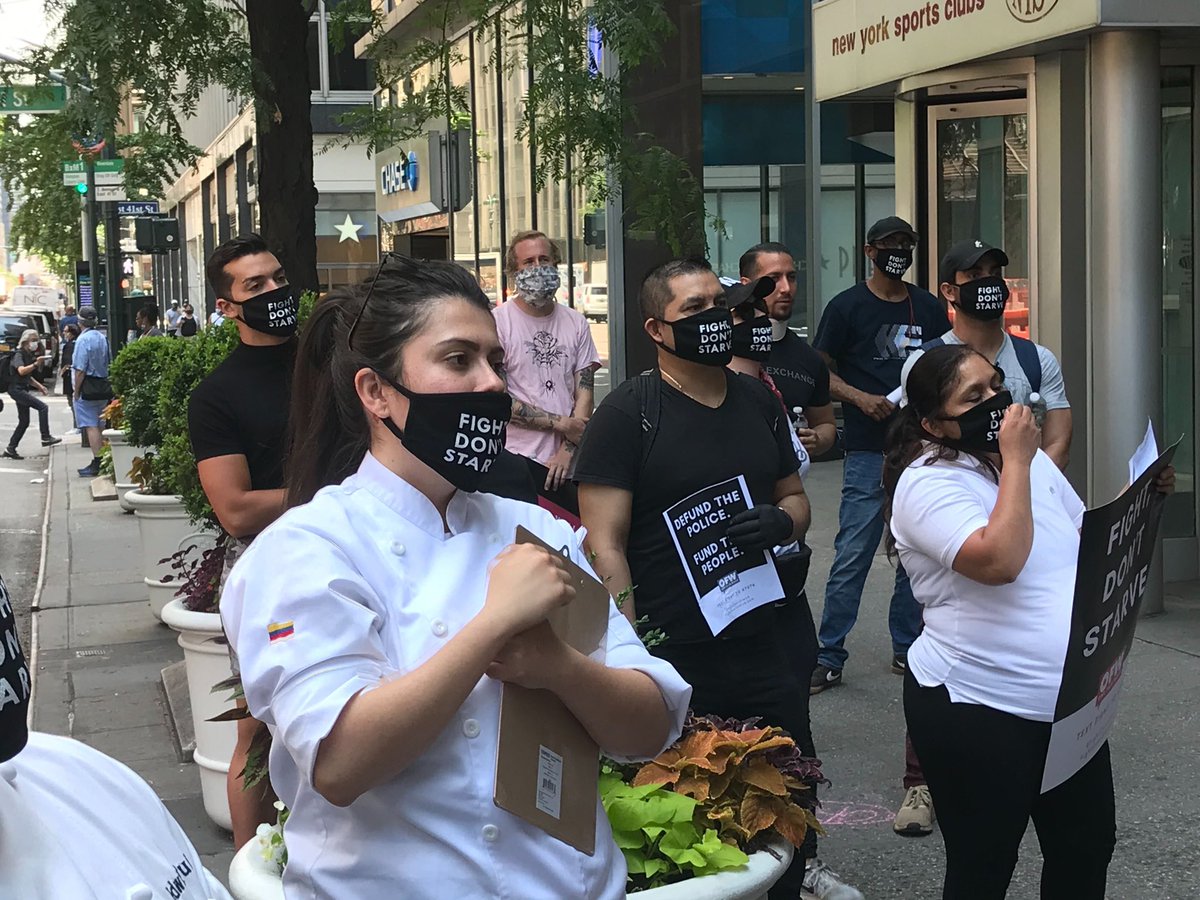 ...  @onefairwage gave out funding, in person, to unemployed service workers who applied for the One Fair Wage Emergency Fund — but also to highlight, directly, how states and the federal government are failing in this moment...