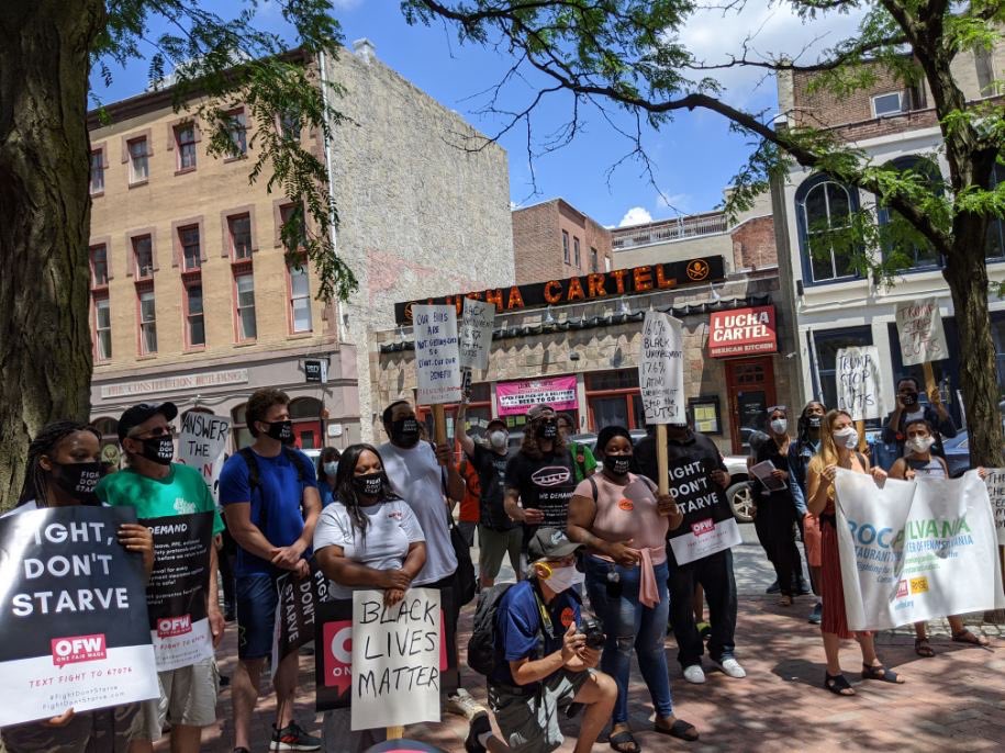 ... Almost HALF of unemployment claims are being denied. And meanwhile people are being forced back to work with no PPE and the same sub-minimum wage pay where they’re supposed to survive off tips, but now tips are down by 75%...