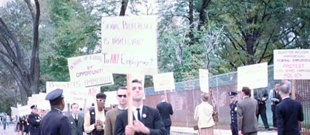 These picket lines were organized by Frank Kameny to protest the ban on  #LGBTQ people from serving in the federal govt. These were early gay rights demonstrations — at a time when being gay was still considered a "mental illness.”They were risking their jobs.They were BRAVE.