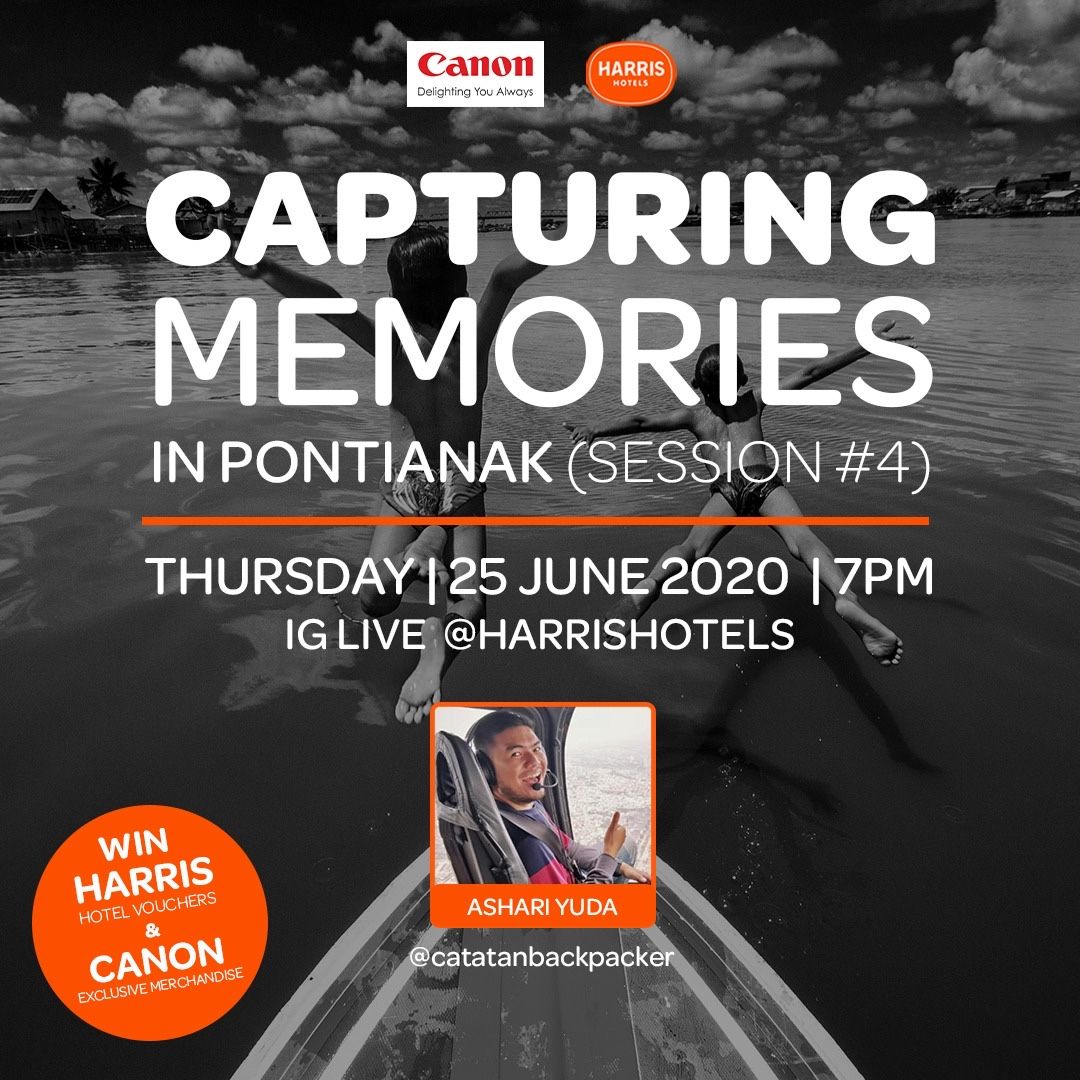 harrissentul's tweet photo. Let's explore Pontianak, a city of wonder on the zero degree point through photos in Capturing the memories of Pontianak with @Catatanbackpacker presented by @Canon.indonesia and @HARRISHotels.

Live on @HarrisHotels | June 25th 2020 @ 7pm WIB https://t.co/sPDBNJONs9