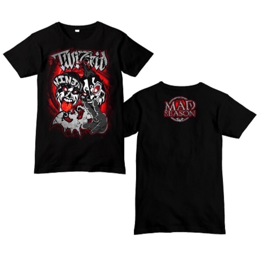 majikninjaent's tweet photo. These @tweetmesohard #madseason #shirts as designed by @InsaneEric on #netfest are back in stock @twiztidshop (https://t.co/WeqdfBKfMM) 💀
#majikninjaentertainment #twiztid #jamiemadrox #monoxide #mne2020 #underground https://t.co/c5PZL10cX2