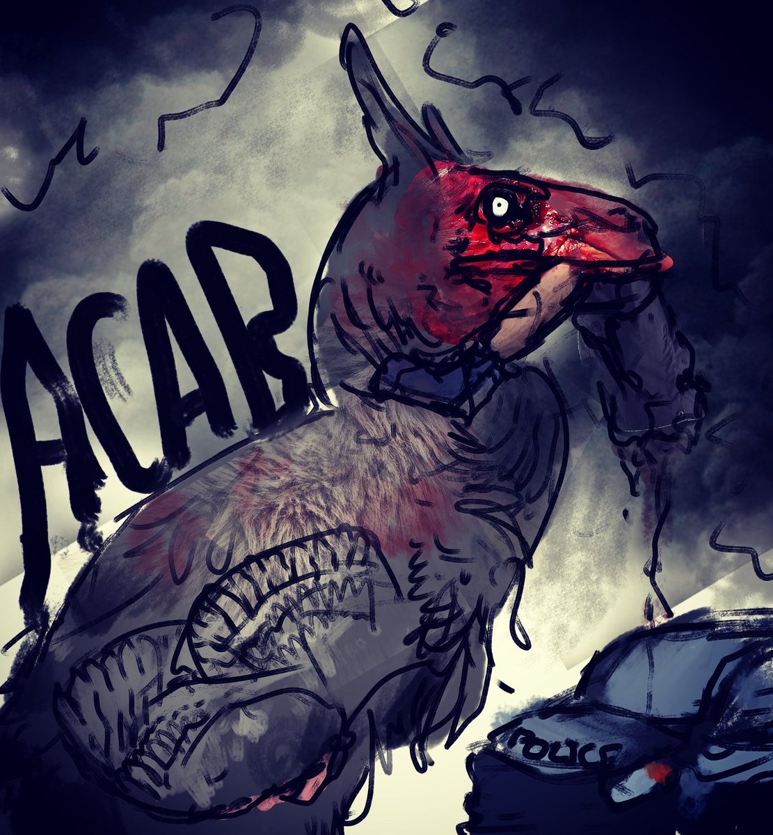 <a href="/DinoNerdsForBLM/">Dino Nerds For Black Lives</a> <a href="/DinosaurBiology/">Meig Dickson MSc ✡️🦕🦤🦜🏴</a> I don’t have a whole lot of time to participate in streams but I hope y’all enjoy this doodle