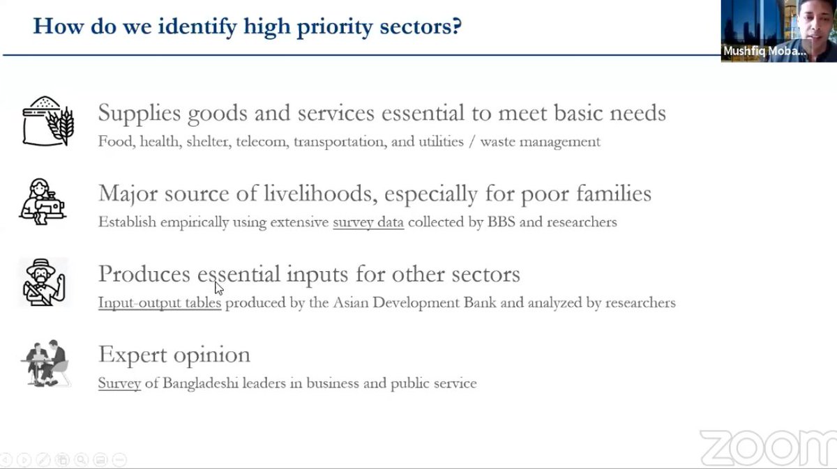 2/ - Prioritise reopening of sectors that contribute towards income of poor households, supply essential needs and towards essential sectors - CREATE a priority ranking.