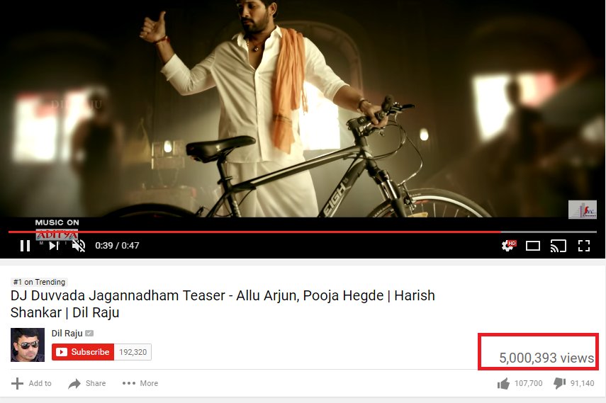 LuckyMendi12's tweet image. #DJTeaser is the 2nd Fastest Telugu Teaser To Hit 5 Million Views(76 Hrs 40 Mins) 🔥🔥🙌

@alluarjun ❤️👑 || #Pushpa ||

#3YearsForDJSensation