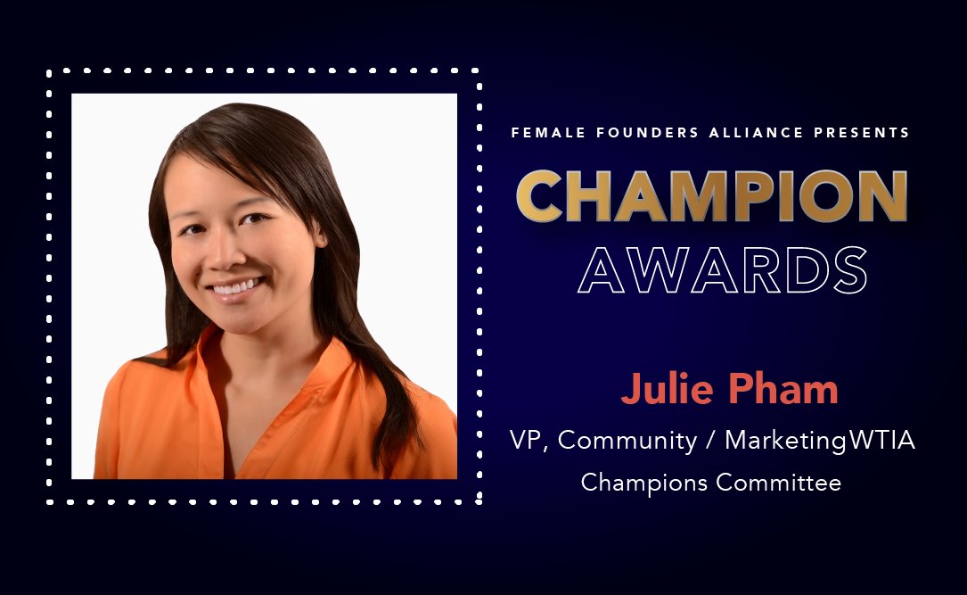 JulesiePham's tweet photo. "I am thrilled to be on the Champion Committee for the #2020ChampionAwards category! FFA's Champion Awards recognize the people and organizations that champion equity and diverse leadership across workplaces. Go nominate for your champion here: https://t.co/H5OOa295P8 " https://t.co/QFEbxceI71