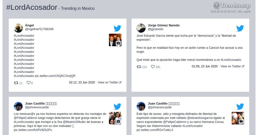 #lordacosador es ahora una tendencia en Mexico

trendsmap.com/r/MX_vrgehf