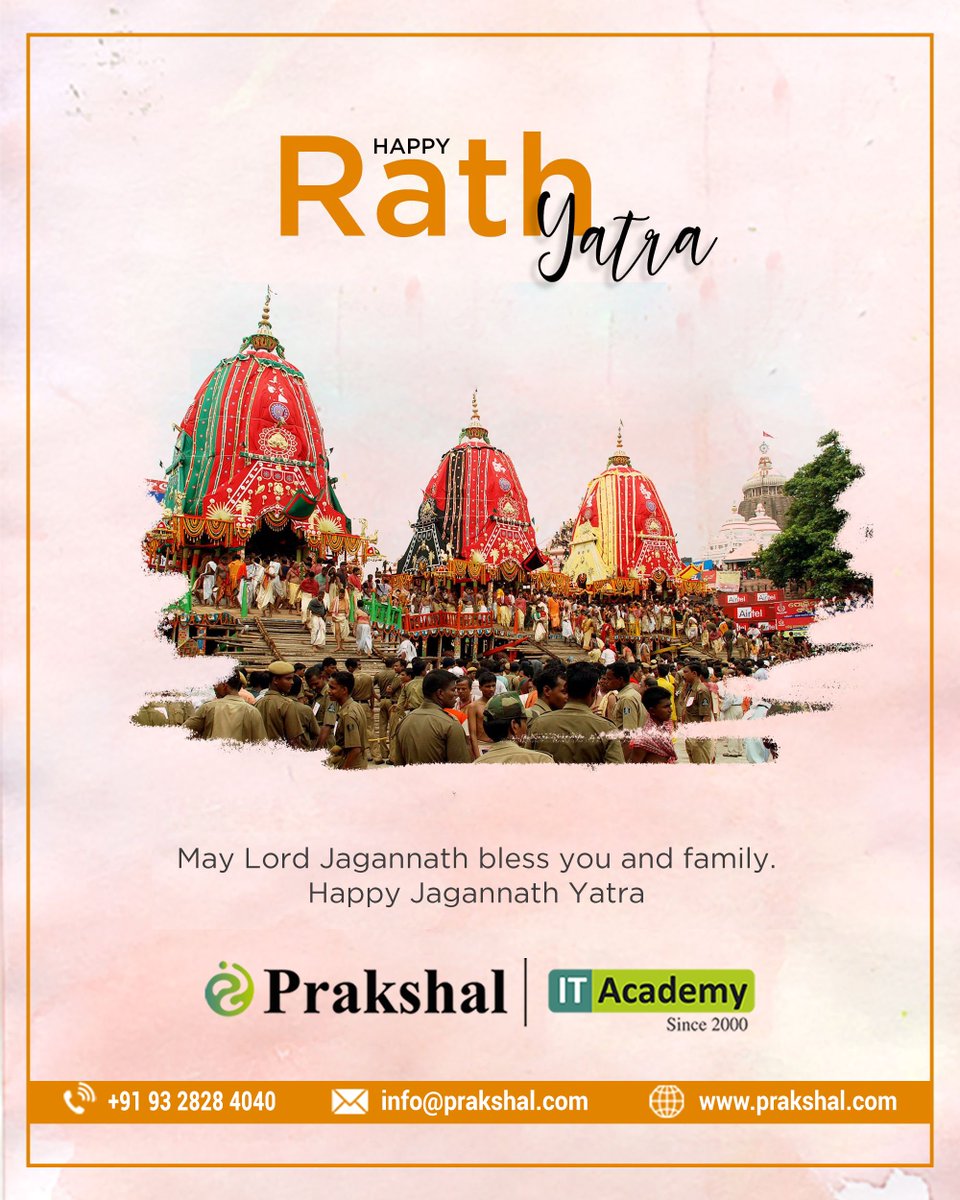 PrakshalAcademy's tweet photo. On this holy occassion, let's celebrate the glory of Lord Jagannath, and pray to him to destroy the evil from the face of earth. Happy Ratha Yatra ! https://t.co/WZG9fPX3I0