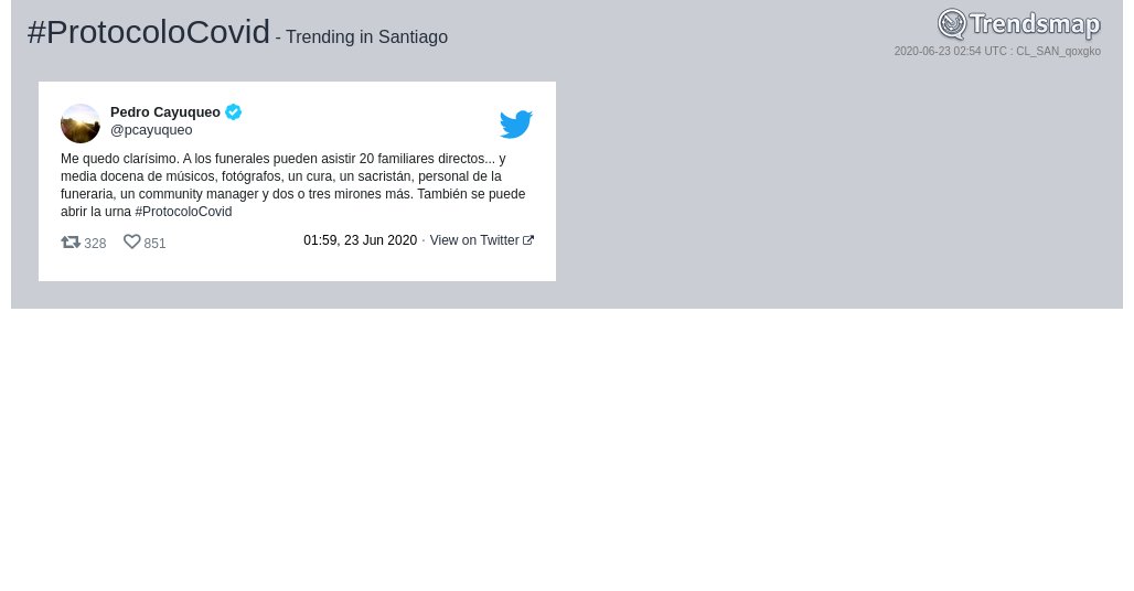 #protocolocovid es ahora una tendencia en #Santiago

trendsmap.com/r/CL_SAN_qoxgko