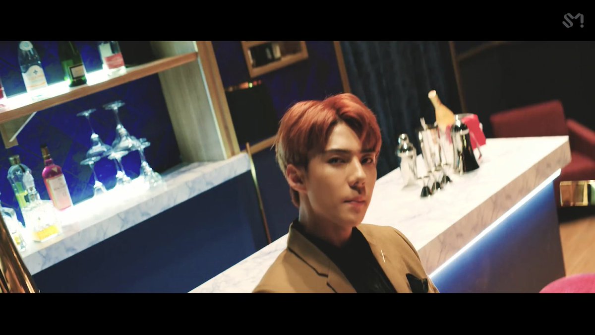 Then you would remember how I tortured myself with a question - Sehun solved nothing in the MV, yet his cube still glowed! Well, what if this is X-Sehun? He don't need to solve anything to unlock this because he's part of Red Force?   @weareoneEXO  #SEHUN