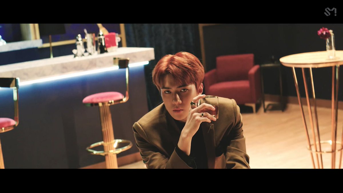 Then you would remember how I tortured myself with a question - Sehun solved nothing in the MV, yet his cube still glowed! Well, what if this is X-Sehun? He don't need to solve anything to unlock this because he's part of Red Force?   @weareoneEXO  #SEHUN