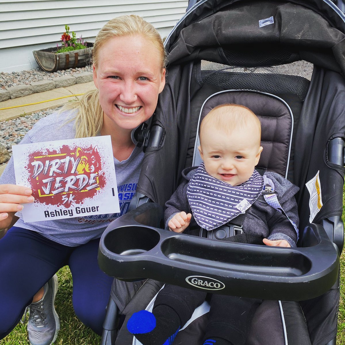 AGauer08's tweet photo. 6 months old and his first [stroller] 5k is in the books! #WyGuy #MyLittleMan #DirtyJerde5K #GoWolves

If anyone’s looking for a 5K you can sign-up before July 10 and help support our track &amp; field, cross country, and women’s basketball teams!

https://t.co/1nvNSzyGUg https://t.co/9nBjPnXH3D