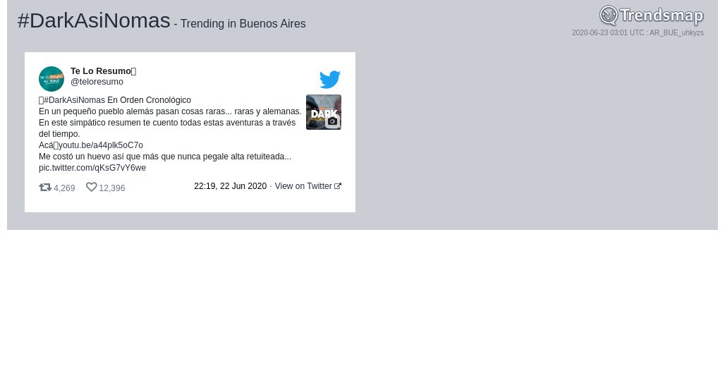 #darkasinomas es ahora una tendencia en #BuenosAires

trendsmap.com/r/AR_BUE_uhkyzs