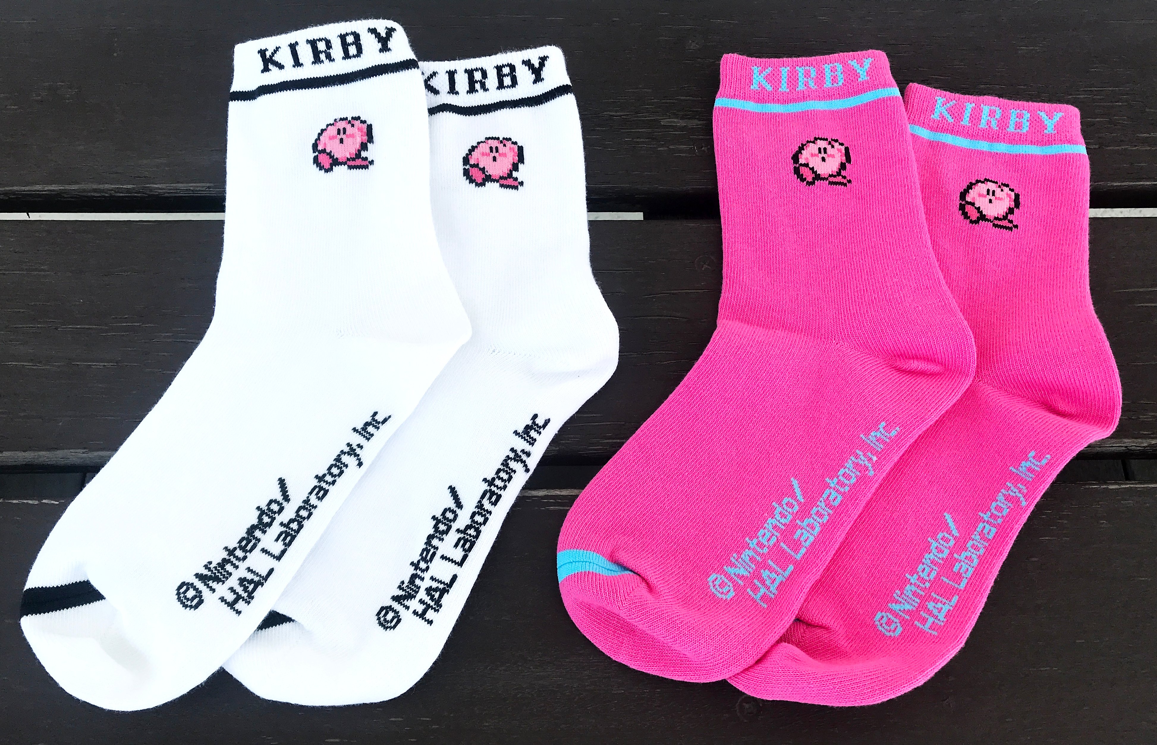 Kirby Ensky カービィ エンスカイ ヴィレヴァン グッズ 限定 ドットカービィをサイドにあしらったソックスは ホワイトとピンクの２カラー レディースfの１サイズとなります スニーカーやストラップサンダルとも相性 です ヮ っ