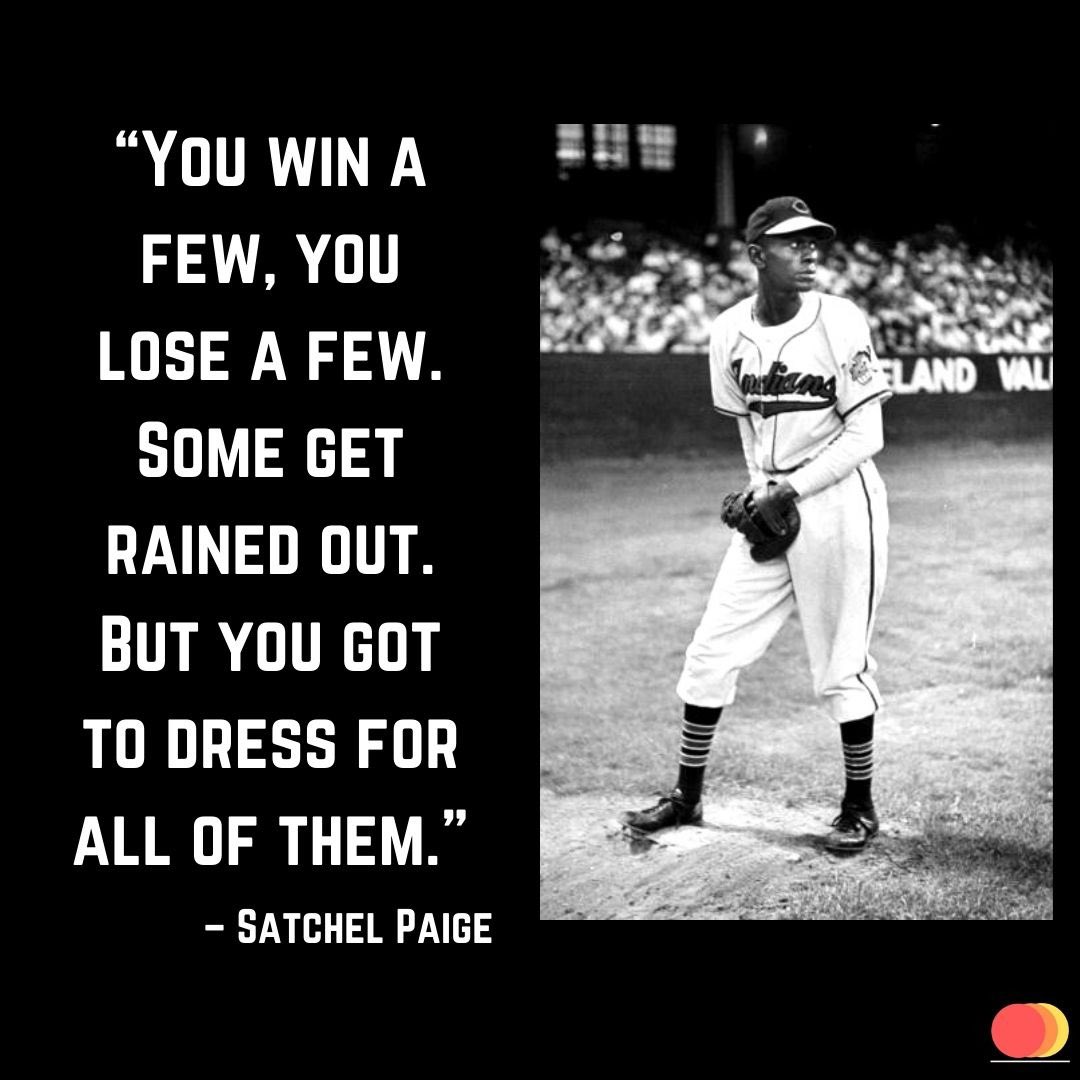 thinktrainper's tweet photo. #SatchelPaige’s wise words have taught us to face #failures #positively. You can’t #win them all, however, there’s no need for too much #worry when you lose a game. It’s good to be #prepared for both for the worst.#sports #motivation #psychology #mentalstrength #thinktrainperform https://t.co/vELcXSP5fV