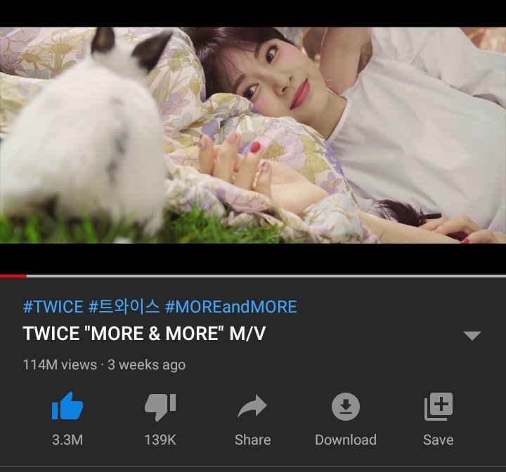 j4njingjing's tweet photo. ONCE, we're currently at #2 now for Popularity Award. please make sure to vote and use your DAILY HEART for now. also don't forget to stream More &amp; More MV (currently at 114M views) ❤️ 

@JYPETWICE #TWICE #트와이스 https://t.co/rUUMWtQruq