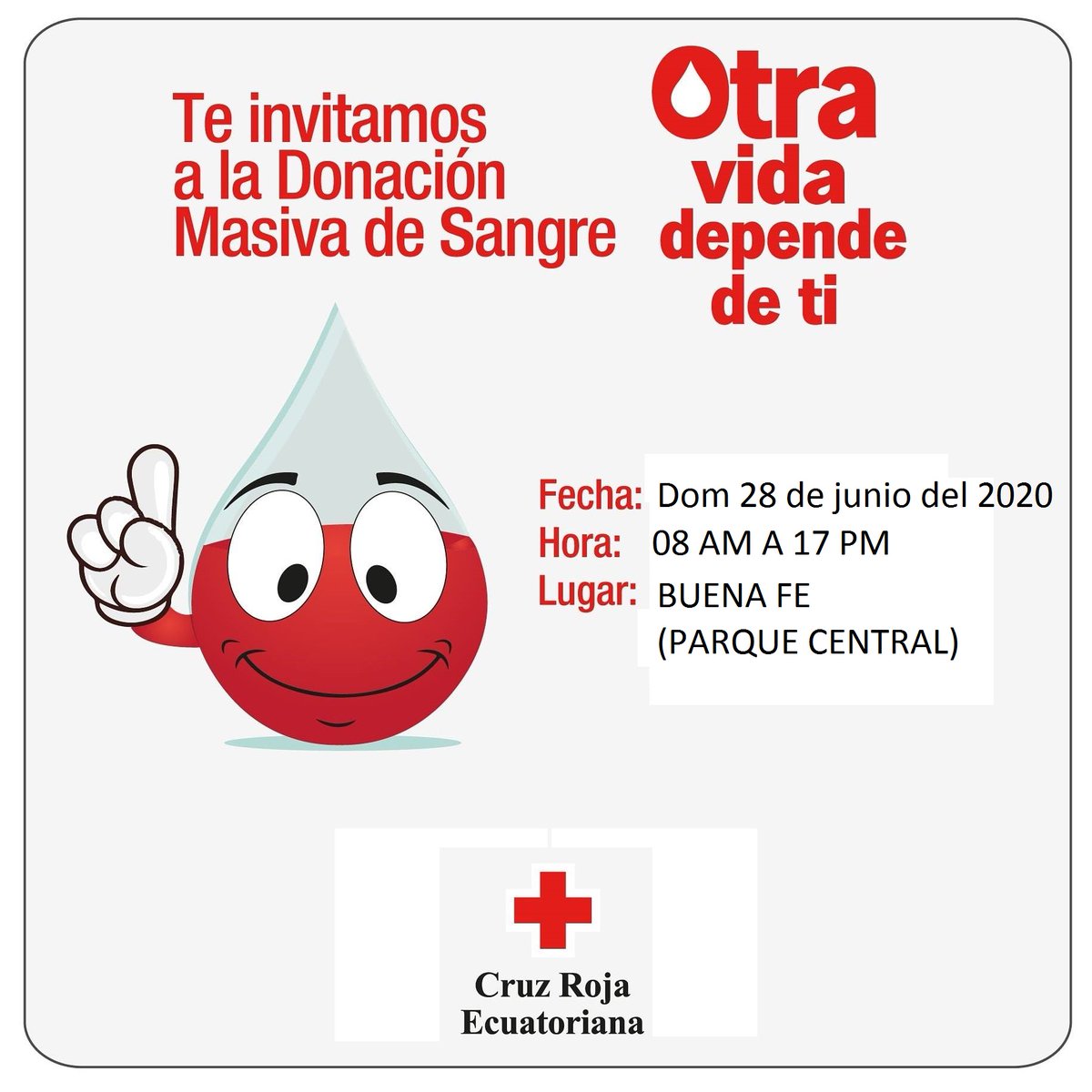 CREBuenaFe's tweet photo. Domingo 28 de Junio del 2020 te esperamos en el Parque Central. https://t.co/T3RX0hql5s