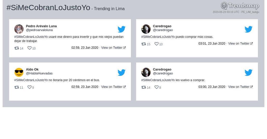 Trendsmap Lima tweet media