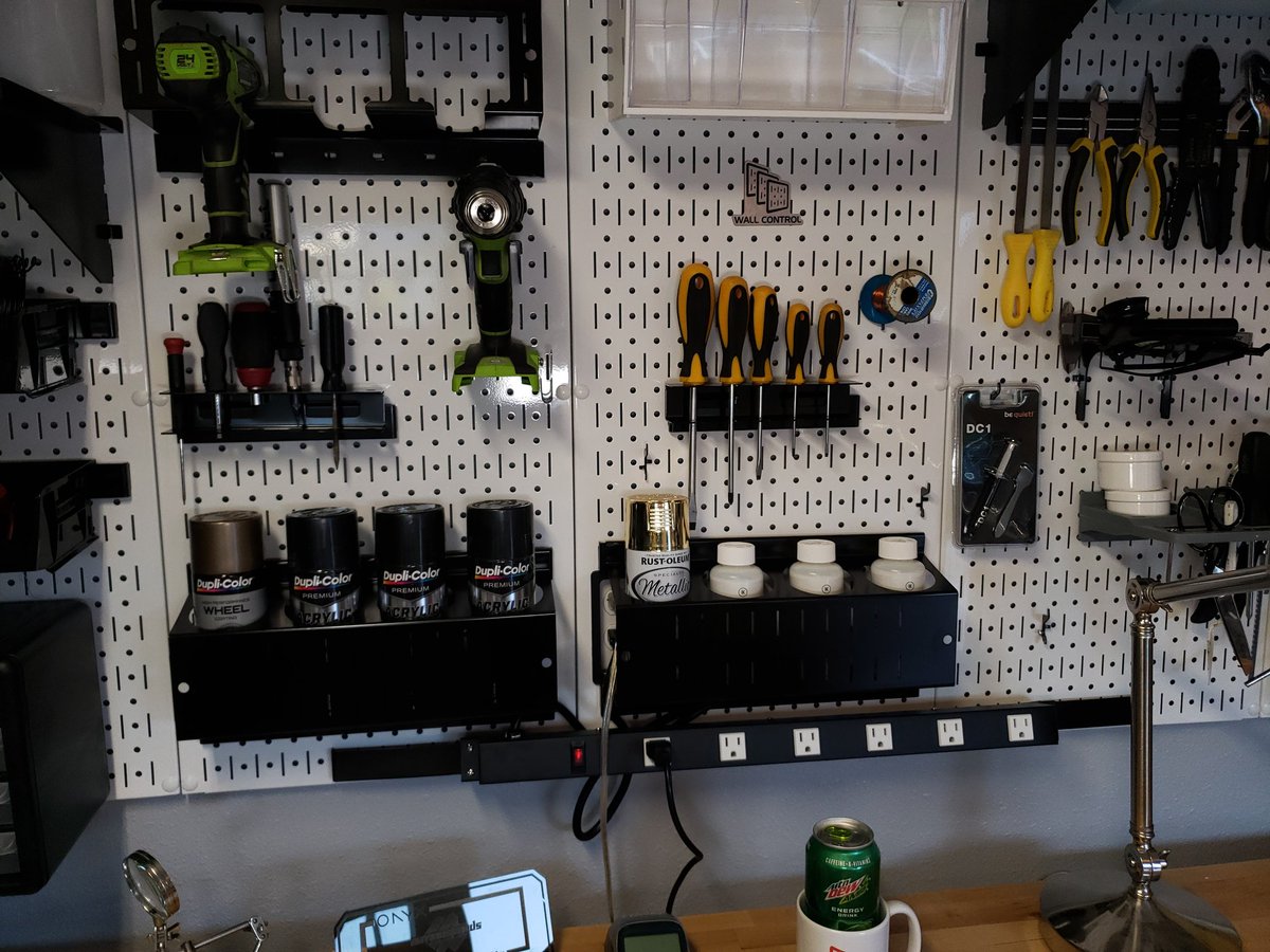 EnviousMods's tweet image. I&apos;m making progress organizing the new gear with accessories from @WallControl !

#wallcontrol #pegboard #enviousmods #pcmodding #maker #diy #modshop #enviousmodshop