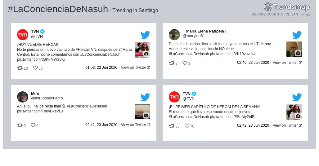 #laconcienciadenasuh es ahora una tendencia en #Santiago

trendsmap.com/r/CL_SAN_mvmqtt