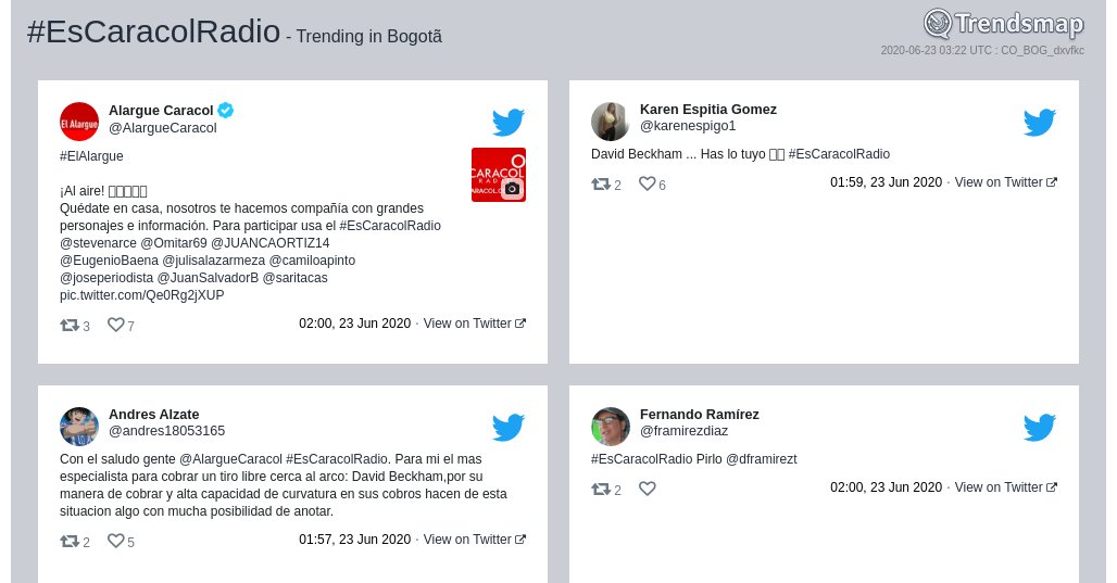 #escaracolradio es ahora una tendencia en #Bogotã

trendsmap.com/r/CO_BOG_dxvfkc