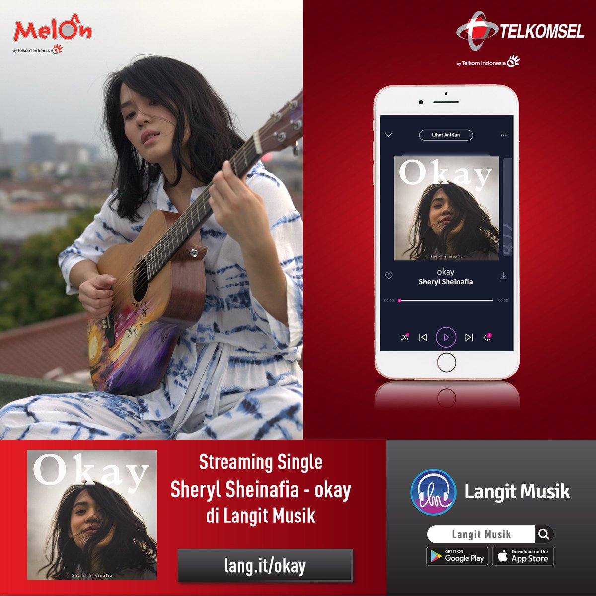 LangitMusik's tweet photo. Musisi muda @sherylsheinafiaa mengungkapkan keresahan yang seringkali diabaikan orang dalam keseharian dan perasaan takut dalam sebuah lagu baru berjudul "Okay". Dengarkan lagunya di Langit Musik dan MyIndiHome #LMusikSingle #SemuaRumahSemuaBisa #DirumahTetapTerhibur https://t.co/Cc8A4wX9IR