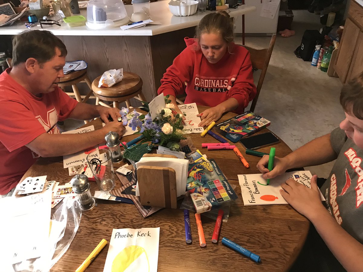 ReneeBowman1's tweet photo. Our annual luminary decorating session. Jackson County Relay for Life is this Friday. #whywerelay https://t.co/zx0JpUF6ZE