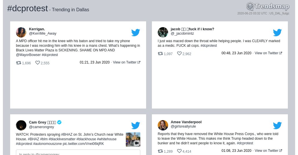 #dcprotest is now trending in #Dallas

trendsmap.com/r/US_DAL_fiutgc
