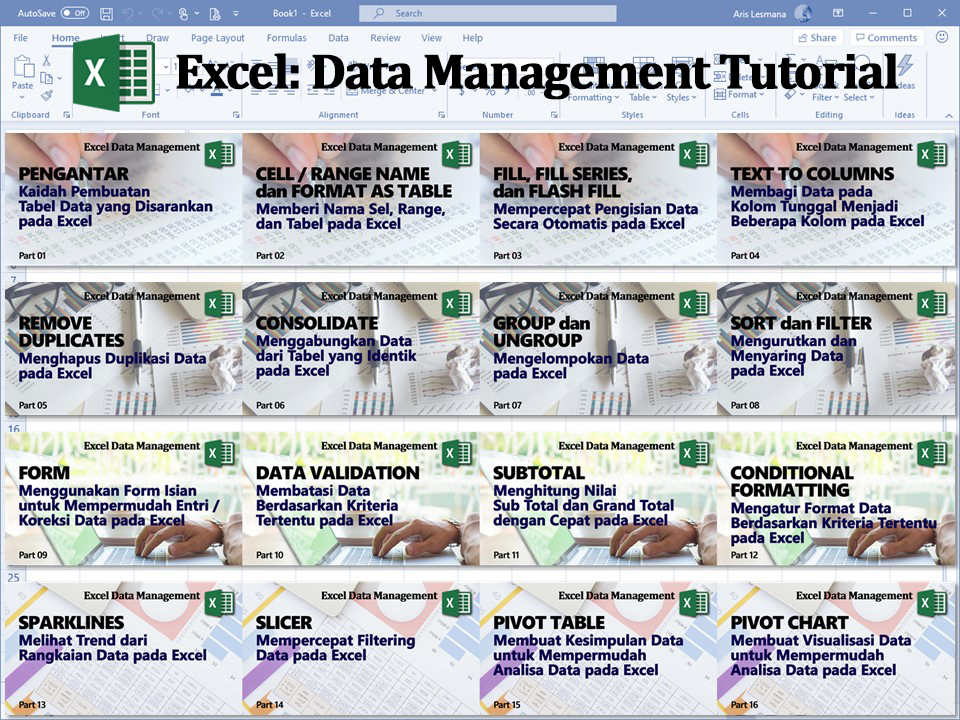 Akhirnya selesai juga 16 video tutorial "Management Data pada Excel". Sudah saya upload semuanya ke YouTube. Mudah2an bermanfaat :)

Playlist: bit.ly/excel-data-tut…

--
#excel #data #datatable #datamanagement #dataanalysis #microsoft #tutorial #newnormal
