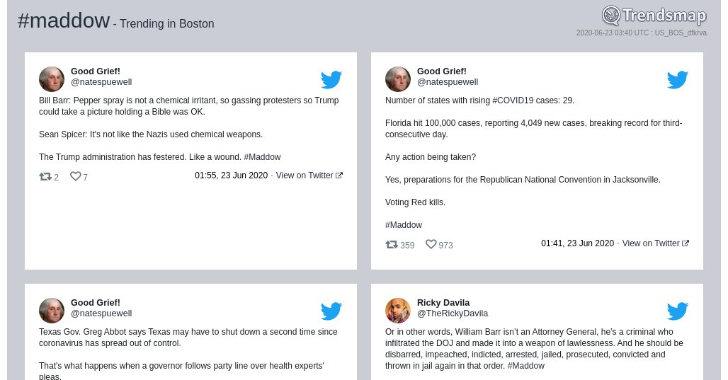 Trendsmap Boston tweet media