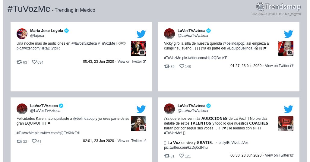 #tuvozme es ahora una tendencia en Mexico

trendsmap.com/r/MX_fsgymu